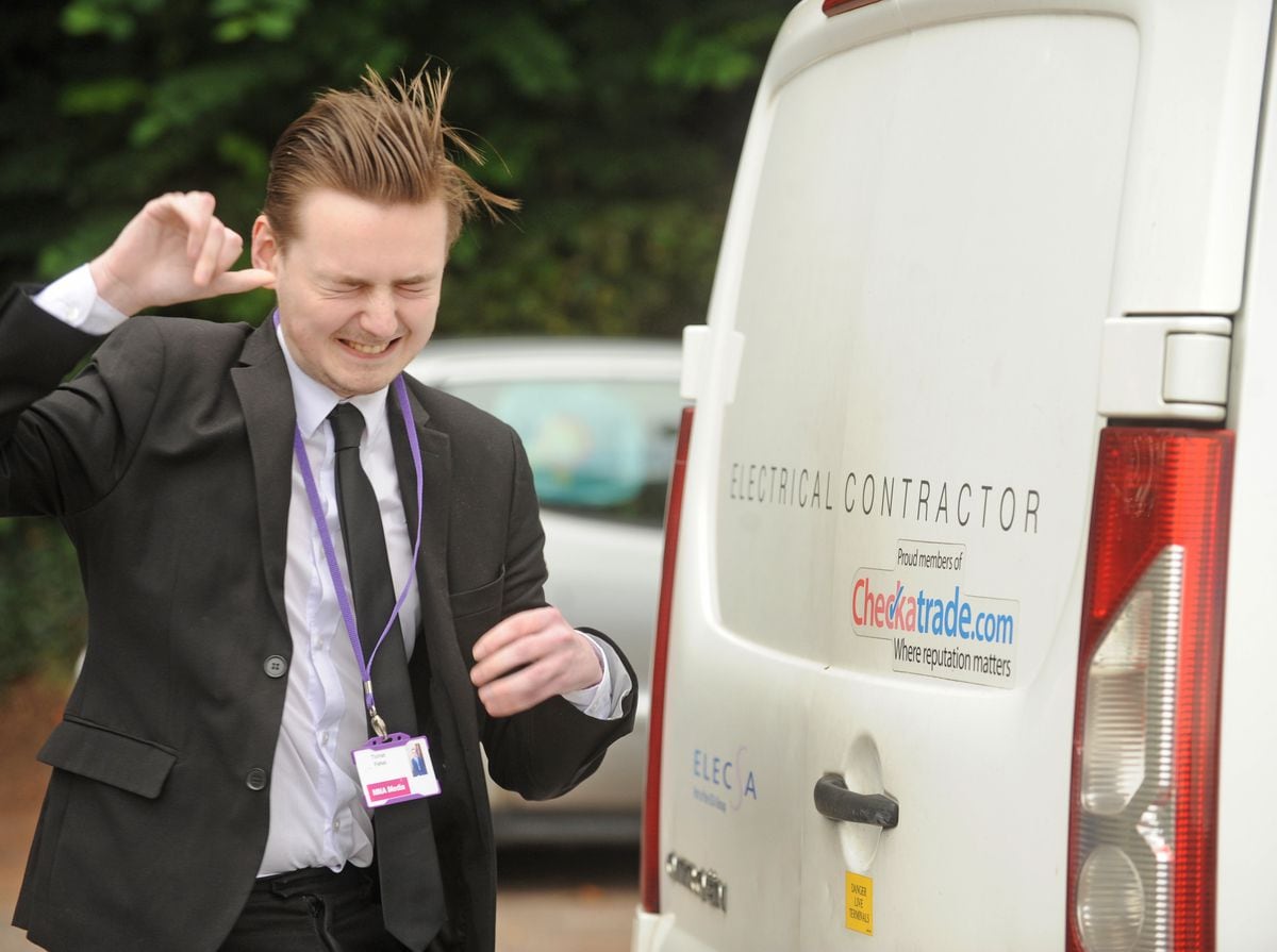 Reporter Thomas Parkes got a nasty shock when he tried to open the van