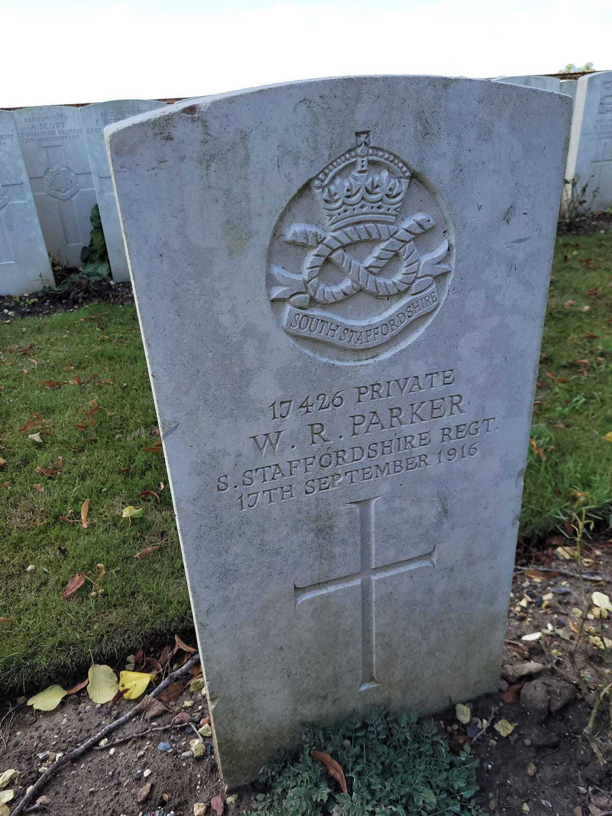 William Robert Parker's grave in France
