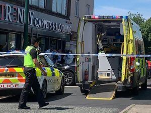 Emergency services at Upper High Street, Wednesbury. Photo: Emily Collins
