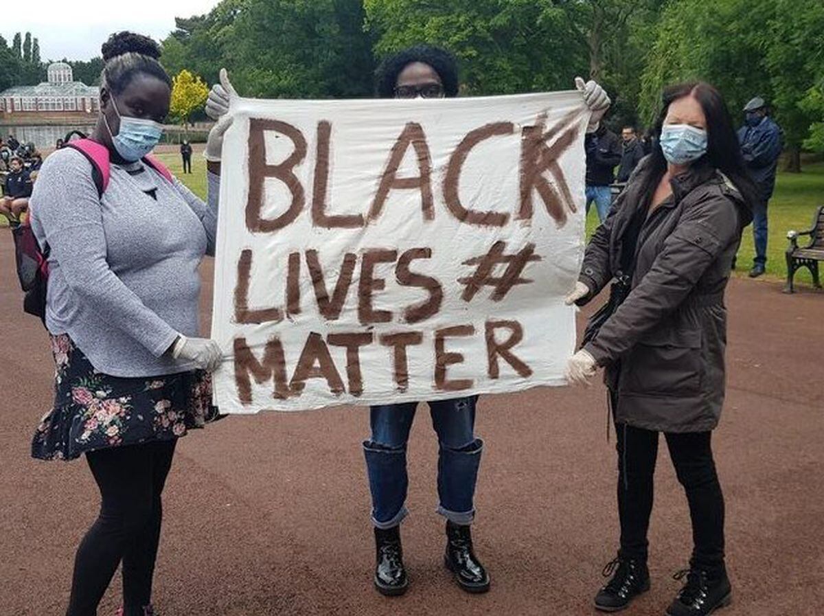Black Lives Matter protesters in Wolverhampton