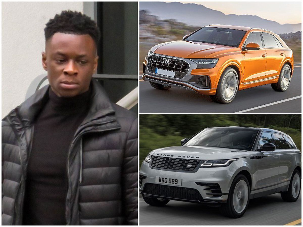 Sean Babalola, left, who took a top of the range Audi Q8 and Range Rover (Library pictures) on extended test drives and then failed to return them