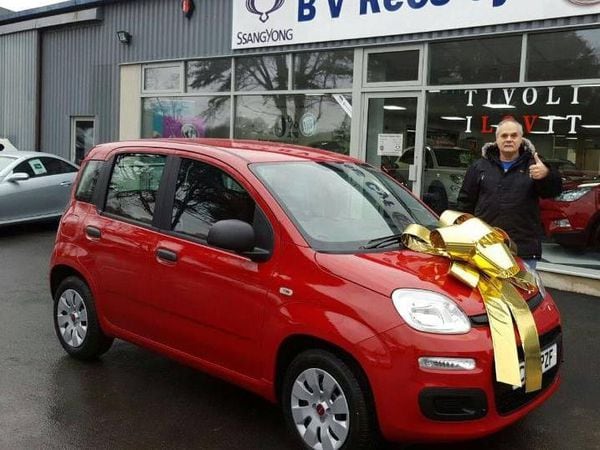 David Silvester collecting the car when he bought it