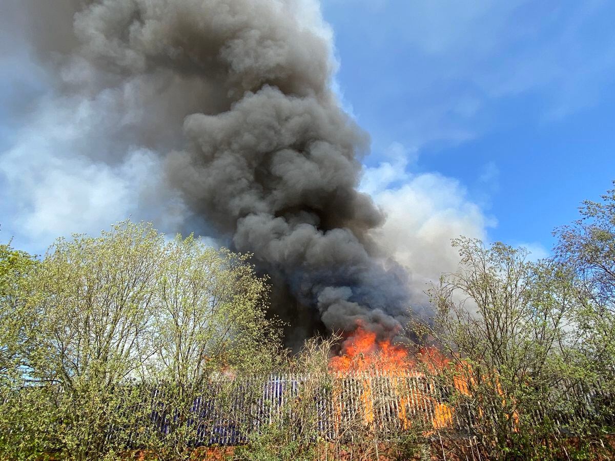 The fire started at around 12.45pm. Photo: John Kennett