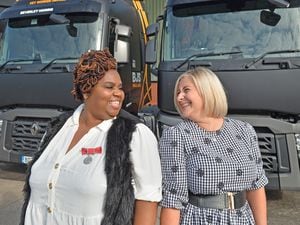 BJS Haulage, a logistics company based in Wednesbury, renamed their new fleet of trucks after a group of keyworkers that played a pivotal role in the pandemic.Pictured, left, Beverley Morris BEM and Louise Newton