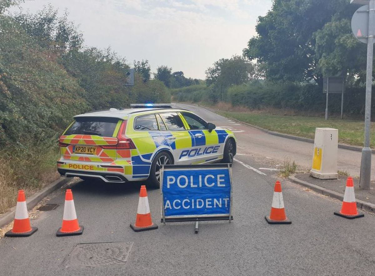 Police attended the collision on Teddesley Road, near Penkridge. Photo: South Staffs Police