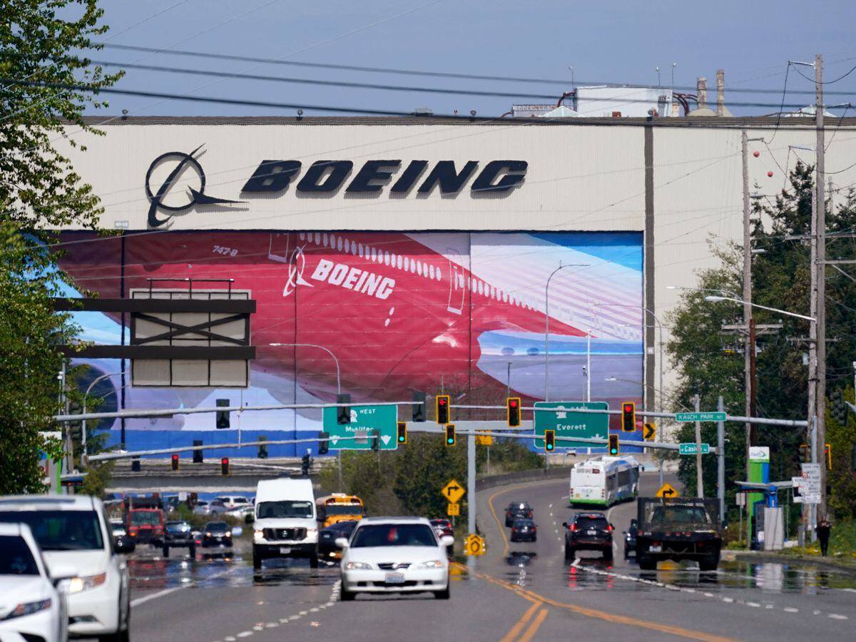 A Boeing production plant in the US