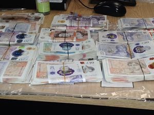 A large amount of cash was found inside a vehicle. 