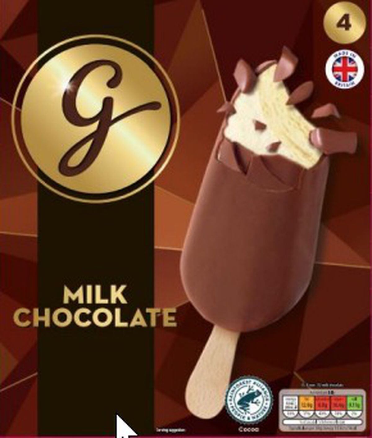 Gianni's Milk Chocolate ice cream. Picture: Aldi