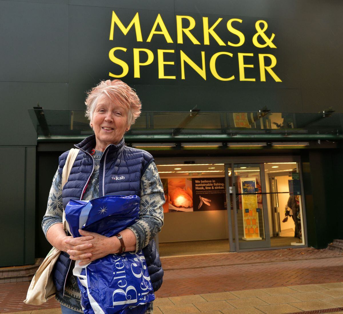 LAST. STORY REPORTERS. Marks and Spencer story. Kay King from Llanrhaeadr outside Mark and Spencer in Telford Shopping Centre. 05/11/13 PIC BY IAN SHEPPARD. Copyright Shropshire Newspapers.