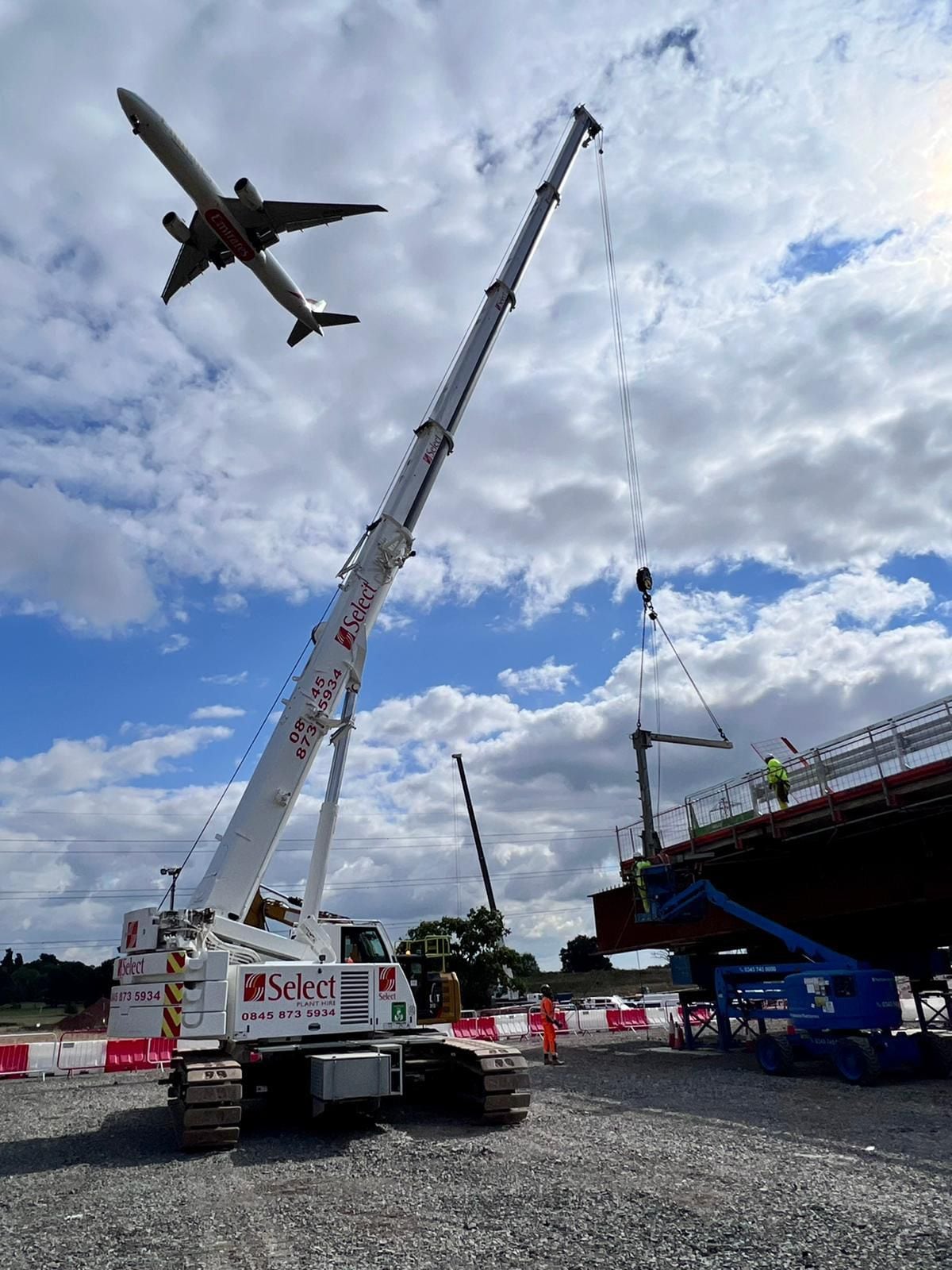 The work being carried out near Birmingham International Airport. 