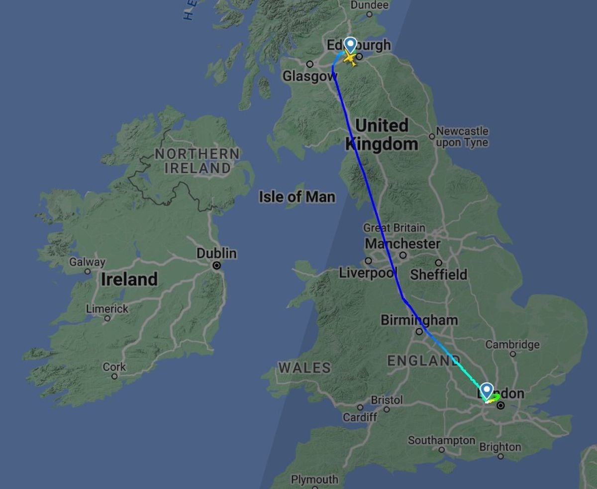 queen's journey from edinburgh to london
