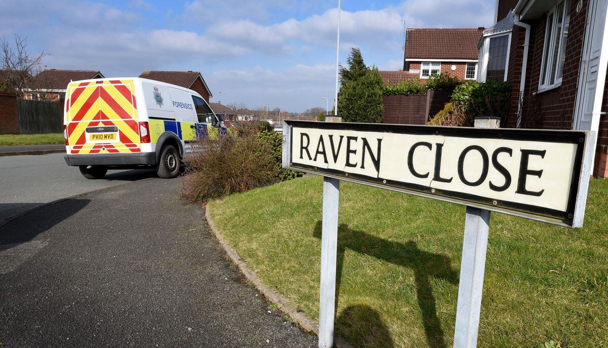 Police in Raven Close, Huntington, after Dennis Eccleston died 