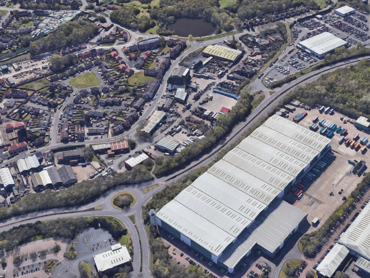 An aerial view of the Black Country Route in Bilston. Photo: Google