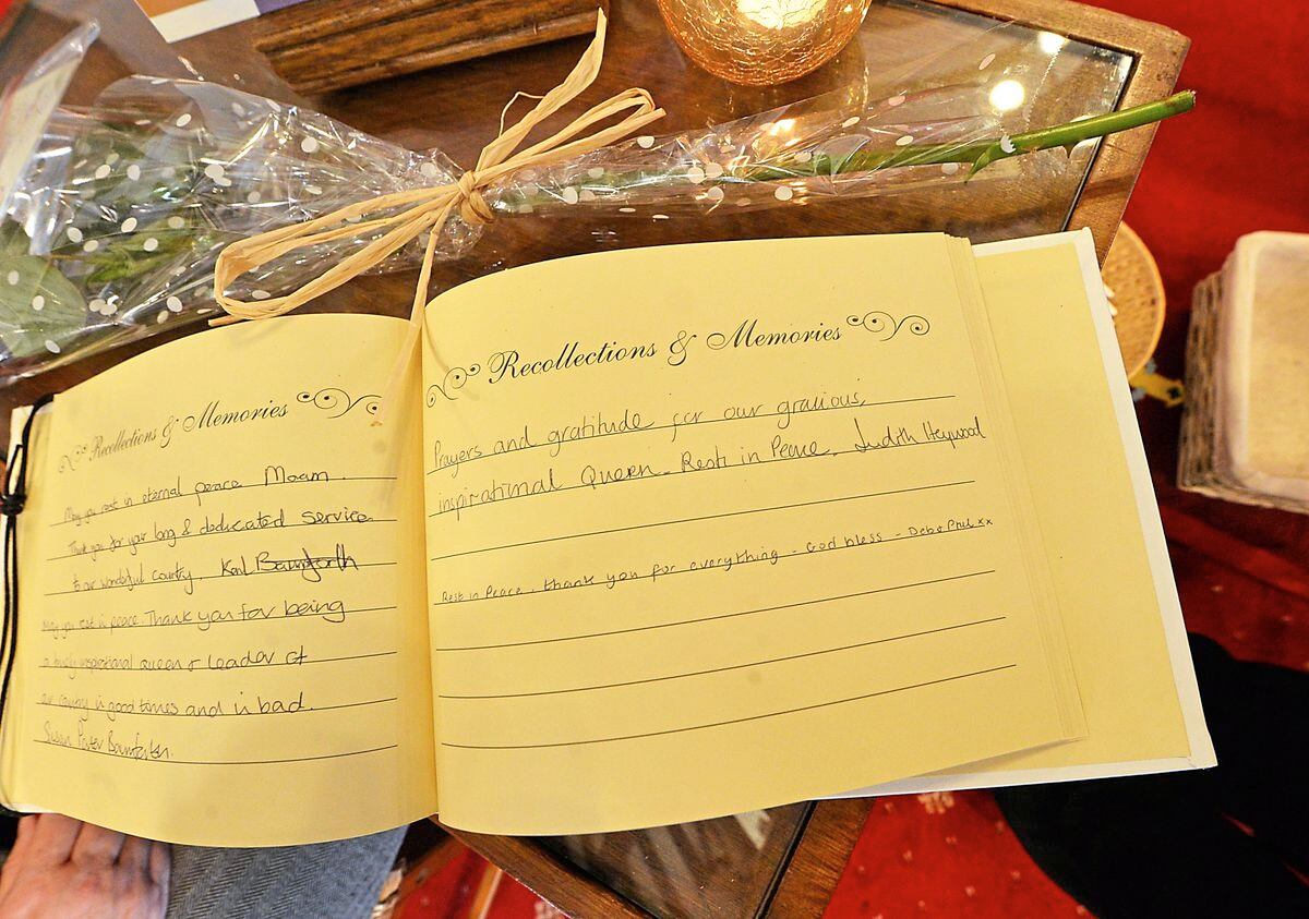 Touching messages have been written in the book of condolence