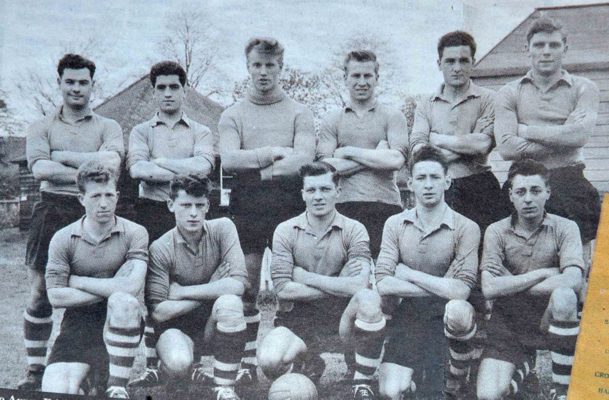 Army days: Duncan Edwards top right and Bobby Charlton top and 3rd from right, pictured during their National Service at Nesscliffe barracks in Shropshire