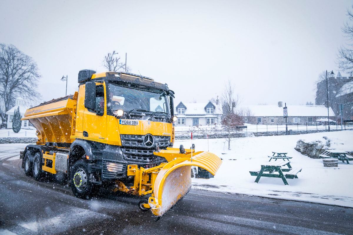 Gritters and snow ploughs have been out in parts of Scotland and northern England. Photo: Jane Barlow/PA Wire