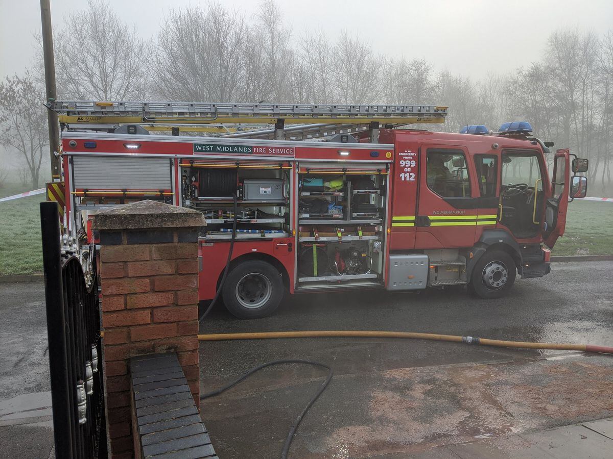 Firefighters at the scene in Wolverhampton (Picture: Wton Fire)