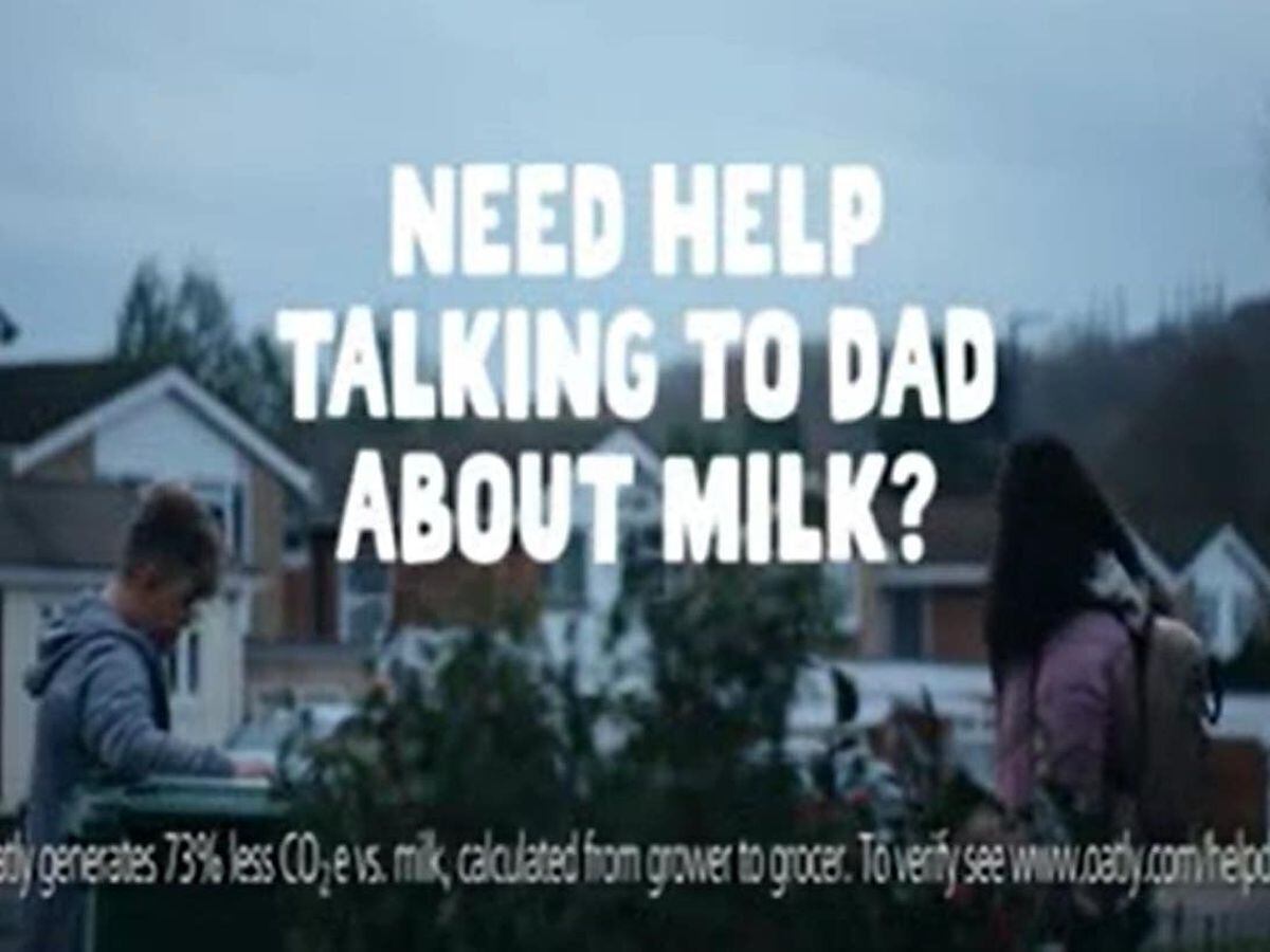 One of the banned Oatly ads