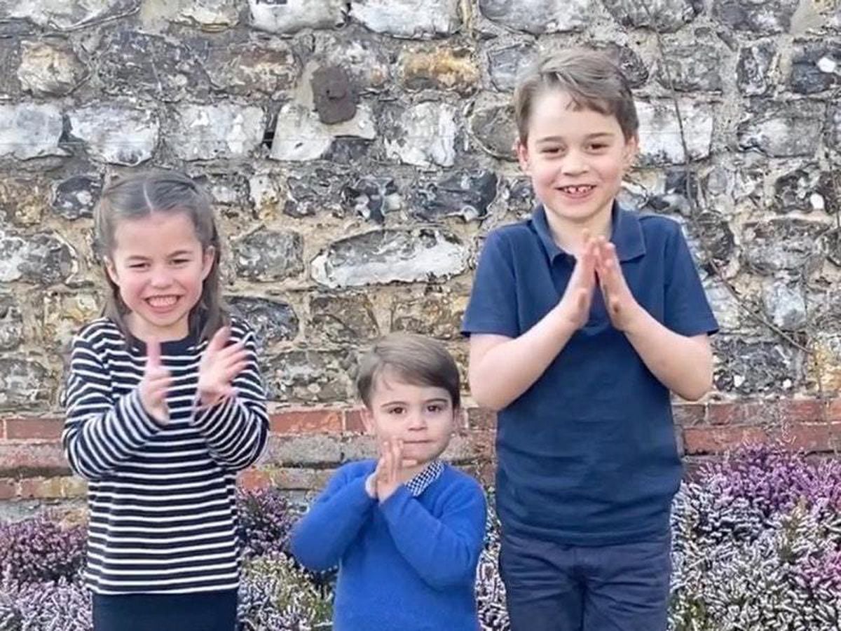 The children of the Duke and Duchess of Cambridge applaud the NHS on Instagram
