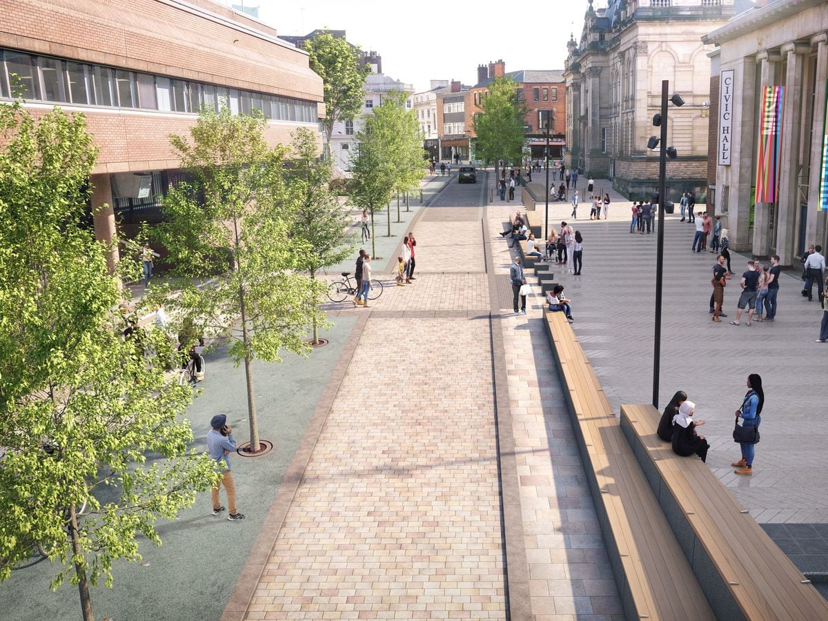 A computer-generated image of how North Street will look