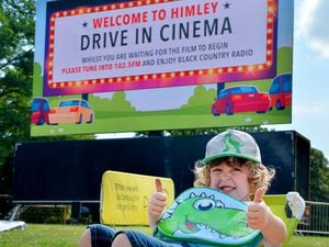 Henry Joyce (5) from Kingswinford gets comfortable in front of the big screen