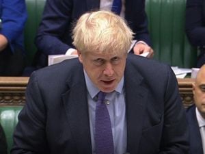 Boris Johnson speaking in the Commons during the Brexit Bill debate (House of Commons/PA)