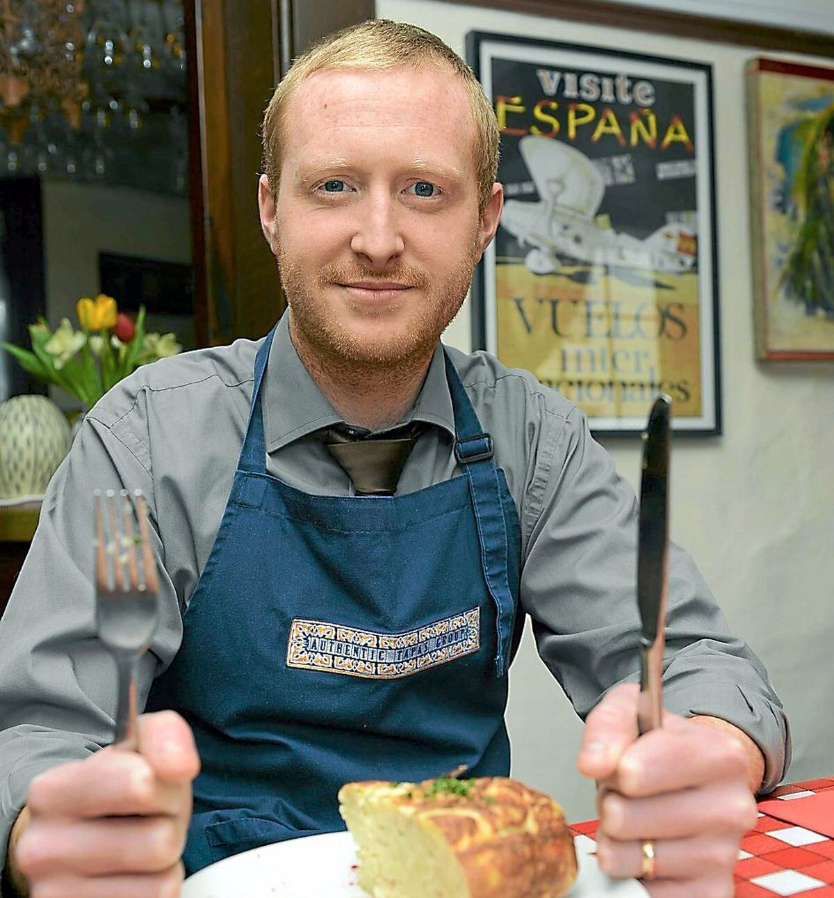 James, pictured in his days as a Bridgnorth reporter, was a regular food reviewer