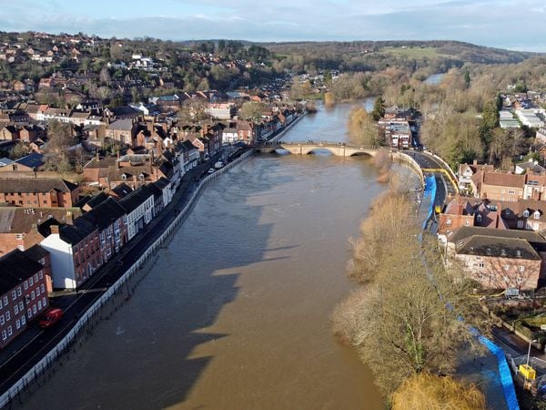 Water levels on the River Severn in Bewdley have peaked