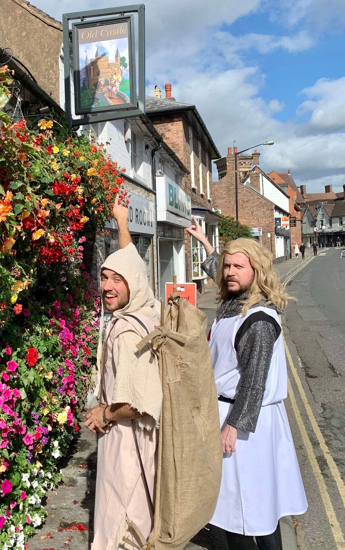 Knights from Spamalot seen in Bridgnorth