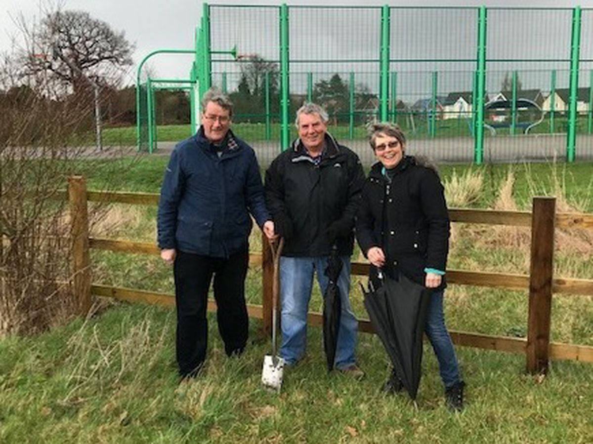 Rev Martin Strang from Doxey Parish Church, Councillor Keith Allen from Doxey Parish Council and Doxey Walking Group and Jane Whitney-Cooper from Doxey Parish Church