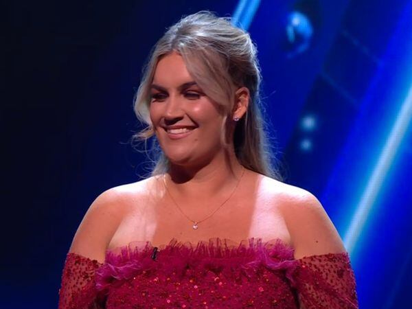 Amy Lou after her performance in the grand final. Photo: ITV