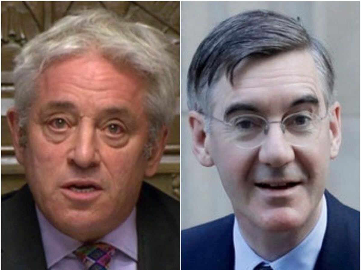 John Bercow and Jacob Rees-Mogg (House of Commons/Matt Dunham/PA)