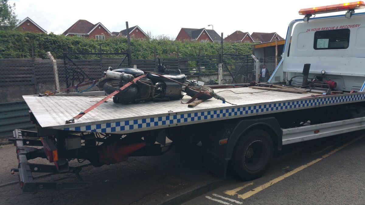 The moped was seized by police