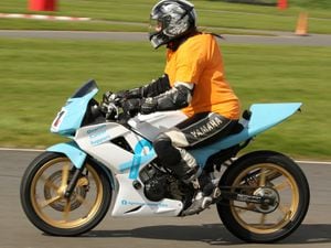 Samantha, from Wednesbury, has set up her own all-female motorbike team to raise awareness of ovarian cancer. Picture: Neil Kirby