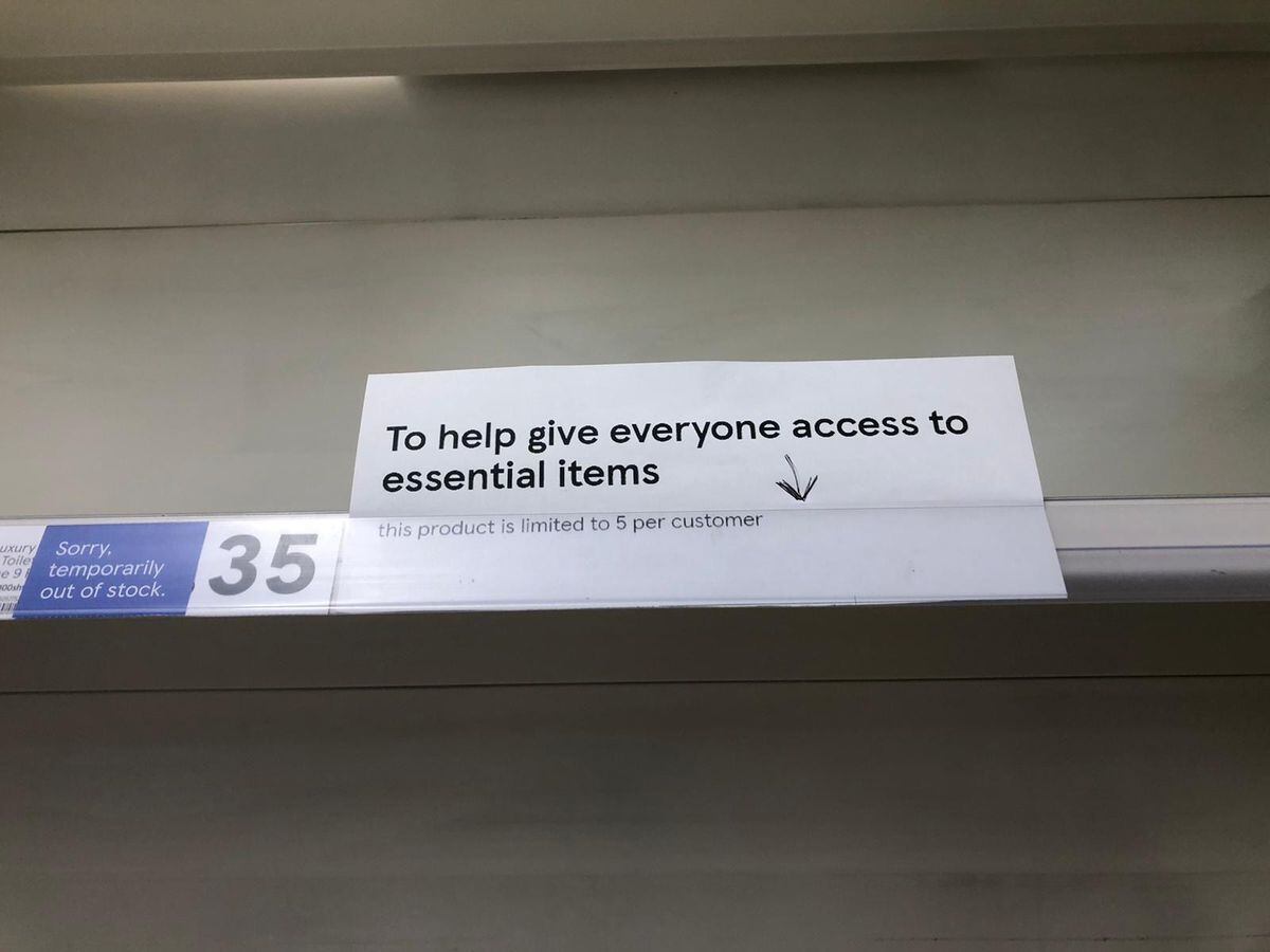 A sign at Tesco in Willenhall on Tuesday