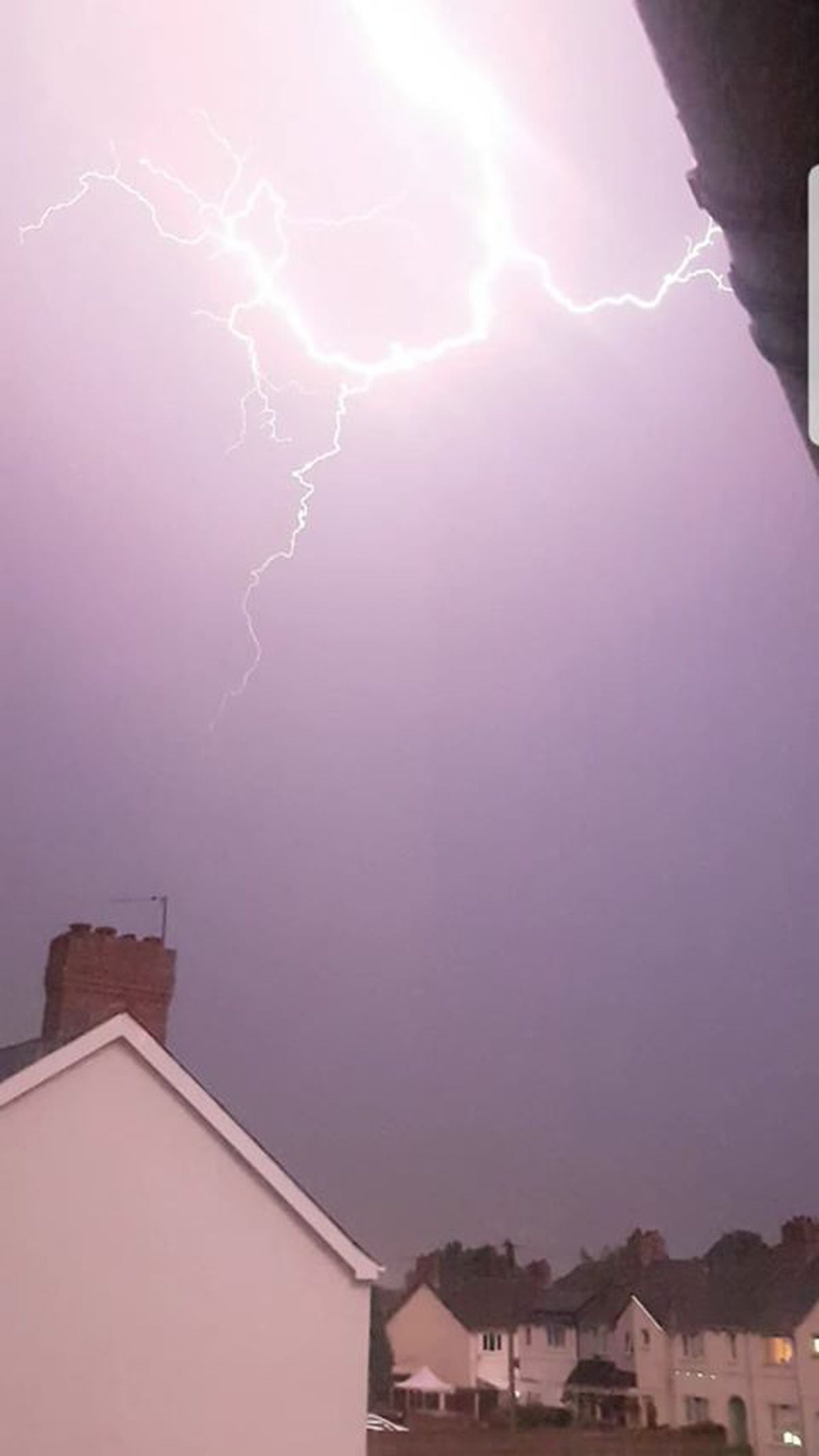 Lightning seen in Willenhall and captured by Kas Tonks