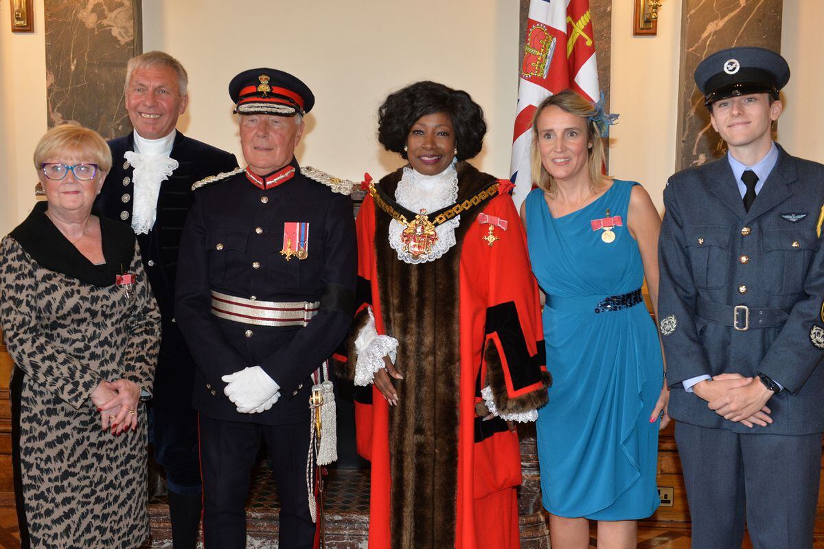 The Mayor of Wolverhampton with winners, Gleyns Allison and Kathryn Beale.