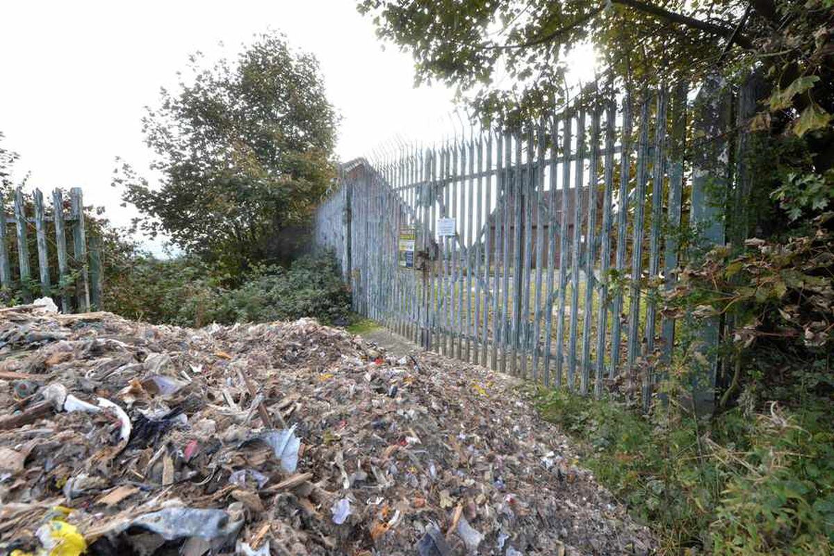 Fly-tippers have managed to gain access through gates off Portway Hill