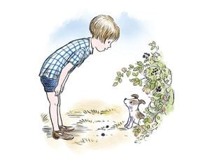 Christopher Robin meets Carmen (Illustrations by Mark Burgess copyright Â© 2023 The Trustees of The Pooh Properties and The Trustees of The Shepard Trust)