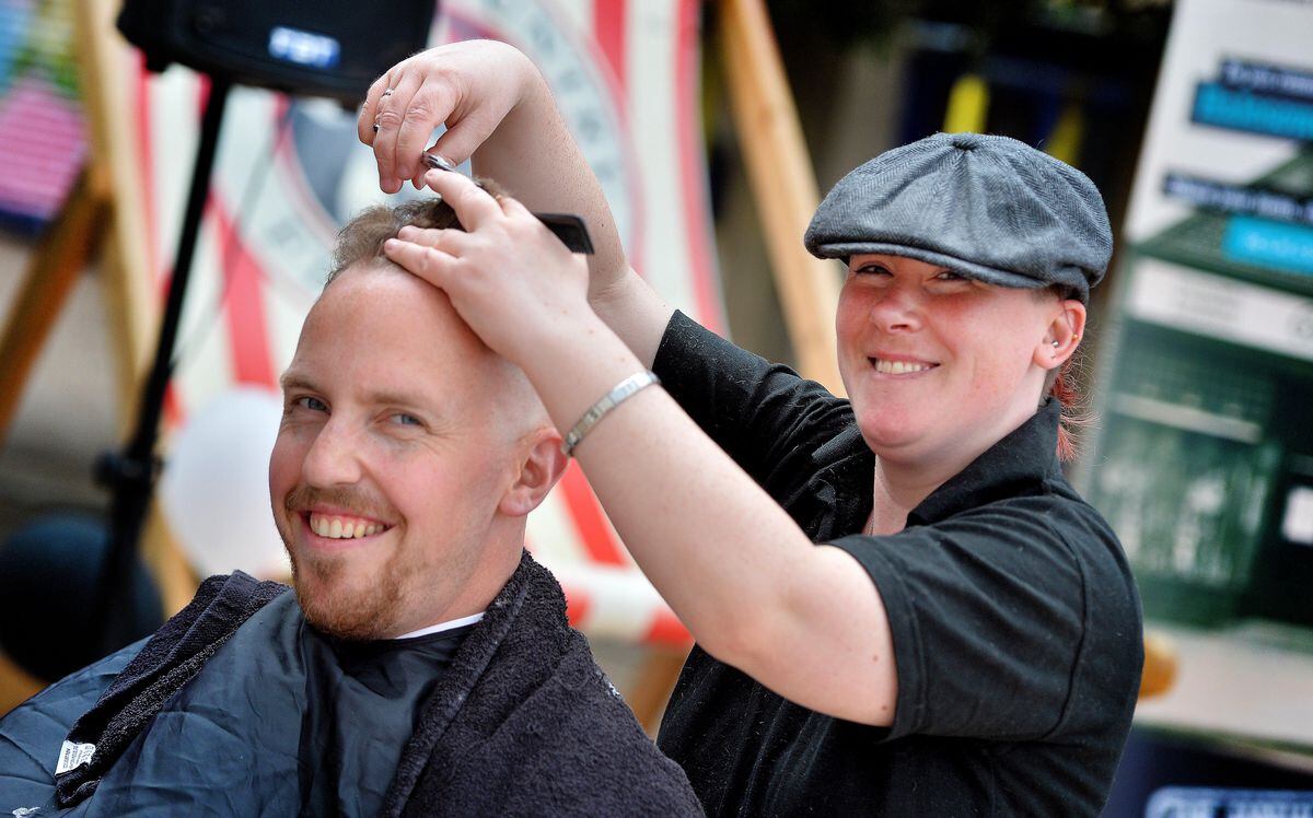 Dave Dancer gets a Peaky Blinder theme hair cut from Maxine Humphries, of Options Barbers.