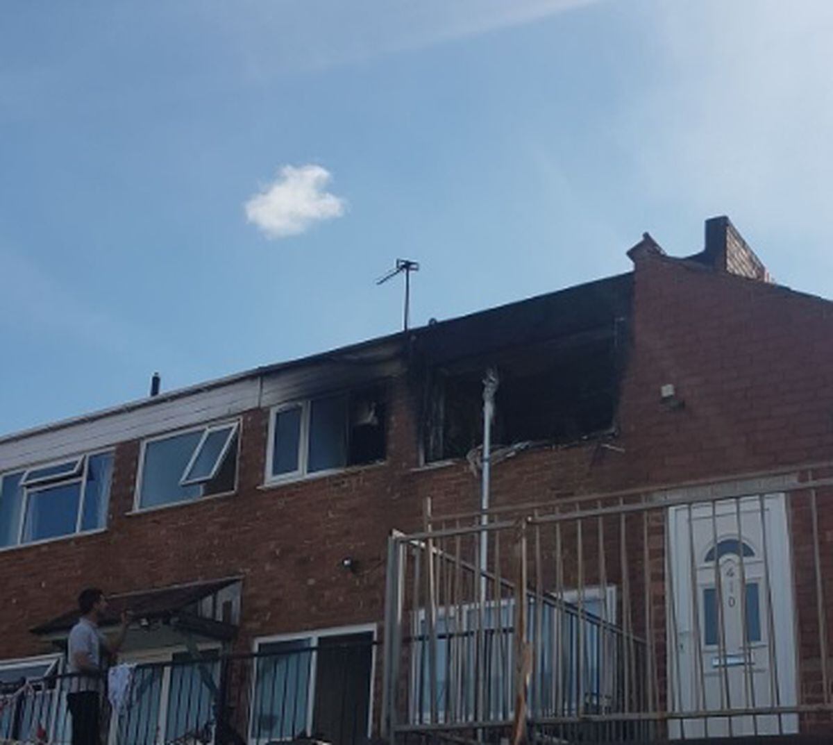 The flat the morning after the blaze