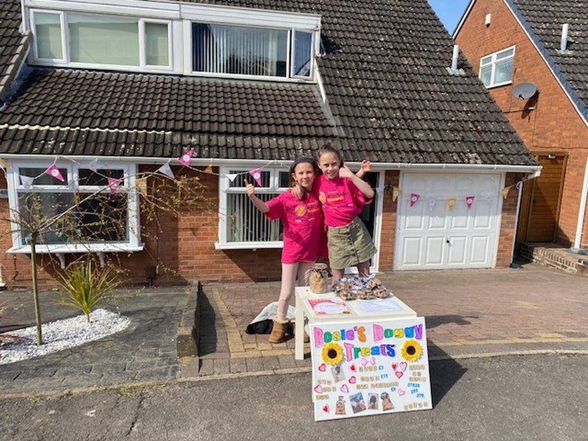 Rosie set up shop in her street to sell dog biscuits and sold out in 90 minutes