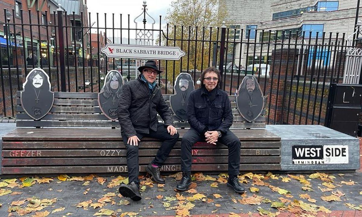 Tony Iommi on the bench with Mike Olley