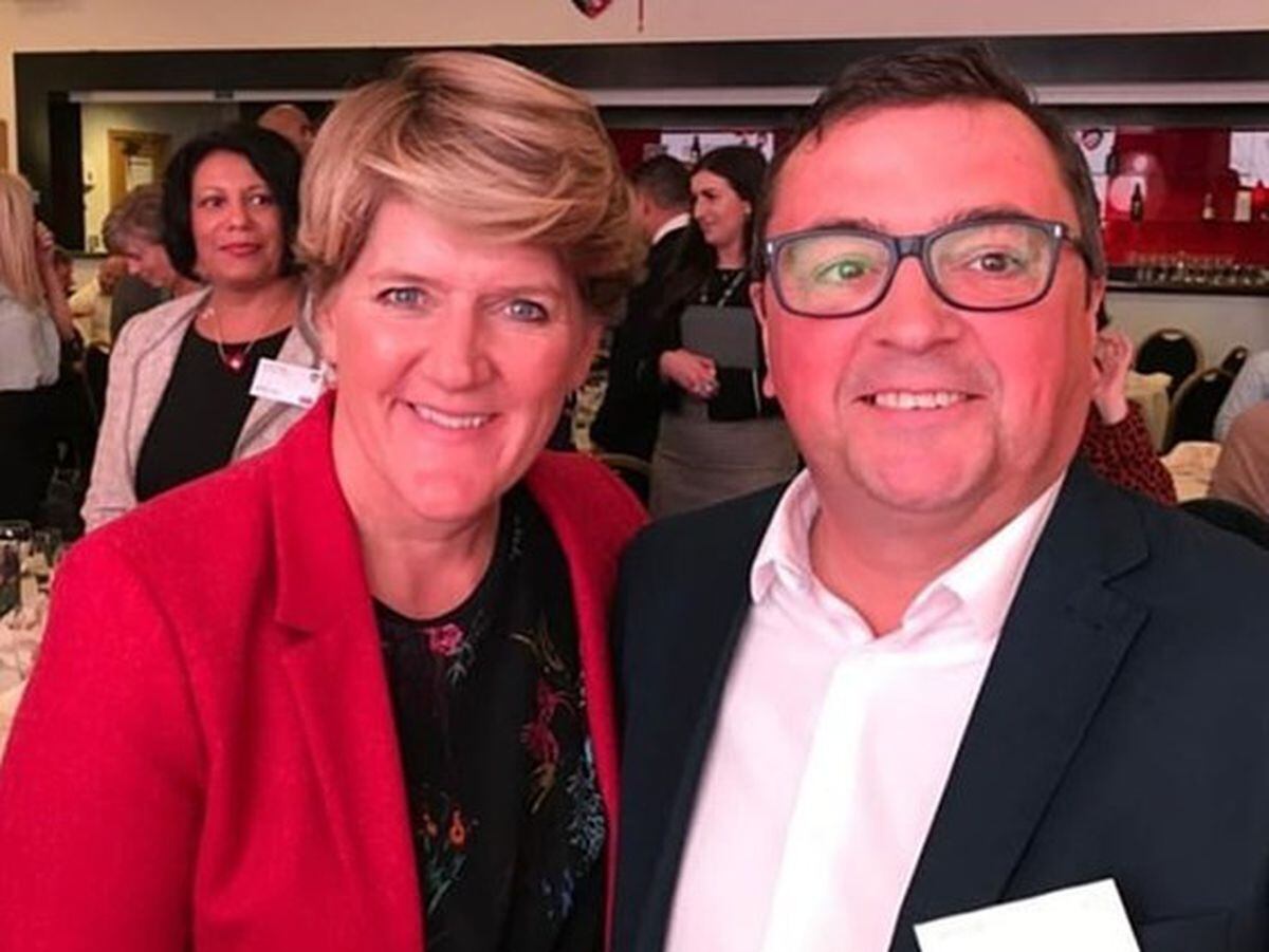 Ian Price was fatally attacked by two dogs, believed to be XL Bullies, in Stonnall on Thursday. Pictured: Ian Price with Clare Balding.