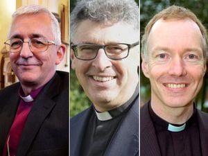 From left, the Bishop of Lichfield, Dr Michael Ipgrave; the Bishop of Dudley, Martin Gorick and the Bishop of Wolverhampton, Clive Gregory