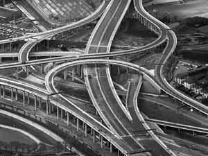 The newly opened Spaghetti Junction in May, 1972