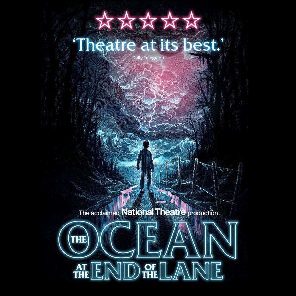The Ocean at the End of the Lane's Stranger Things-style poster