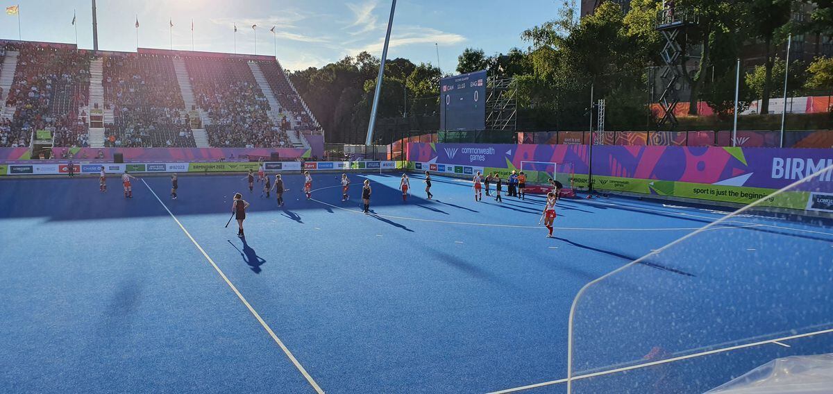 The hockey arena at University of Birmingham was lively and noisy for England vs Canada