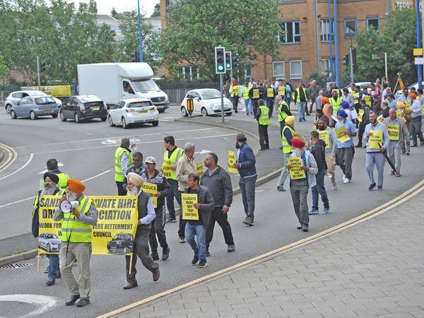 Protestors hold up traffic in West Bromwich 