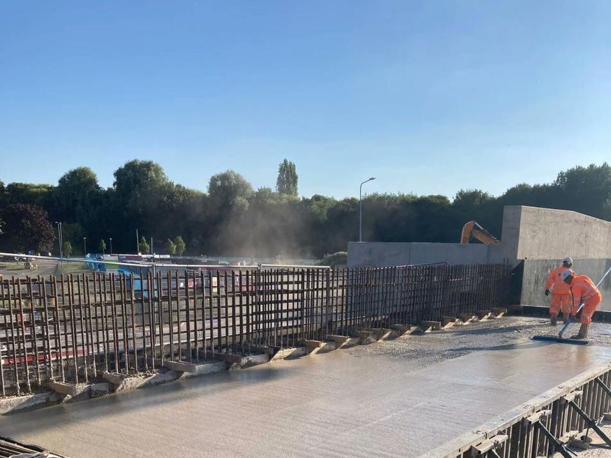 Concrete pouring completed at Tipton's new metro station 